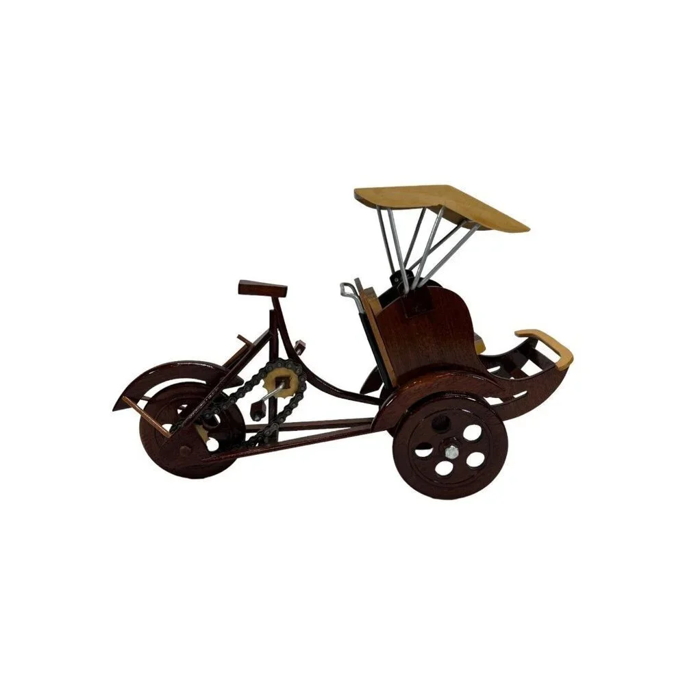 Vintage Handcrafted Wooden Pedicab Asian Cart‎ - Picture 3 of 7